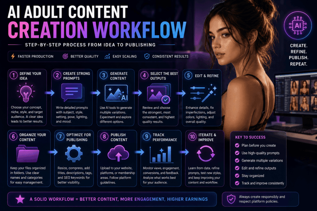 Ai adult content creation workflow explained - ai porn