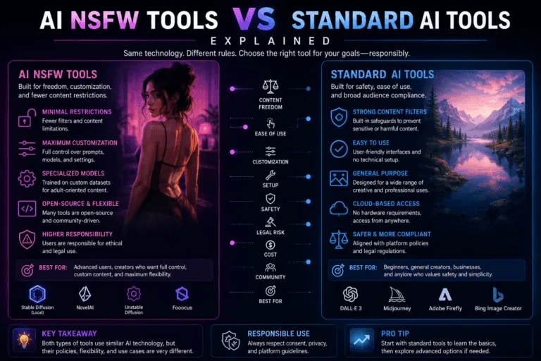 Ai nsfw tools vs standard ai tools explained - ai porn