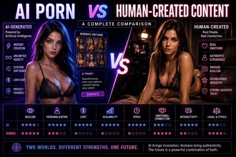 Ai porn vs human created content comparison - ai porn