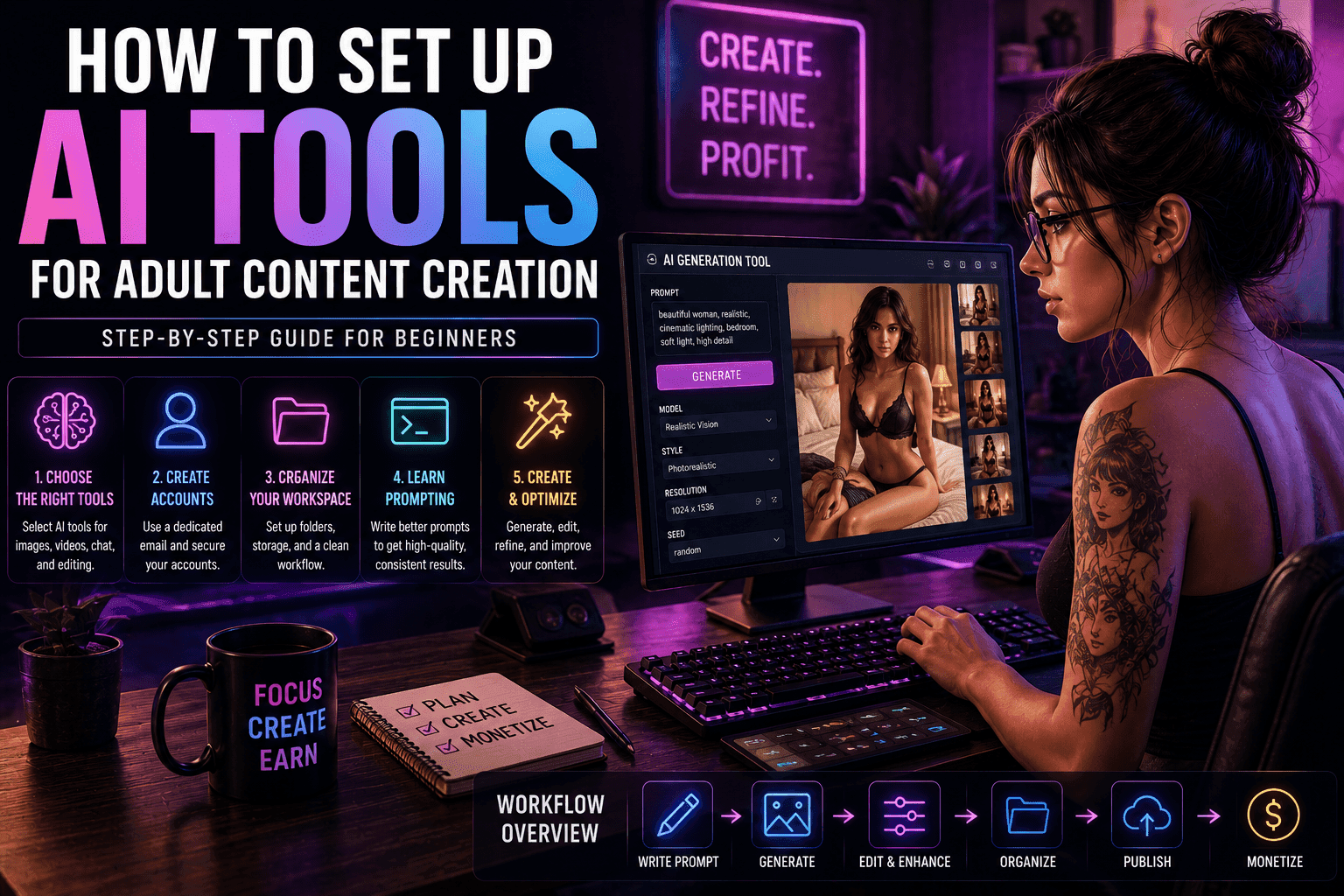 AI tools setup for content creation